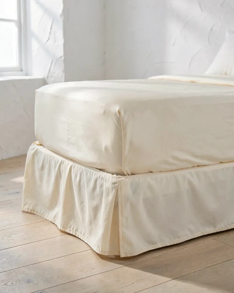 Cloud Egyptian Sateen Sheet Set — edge detail