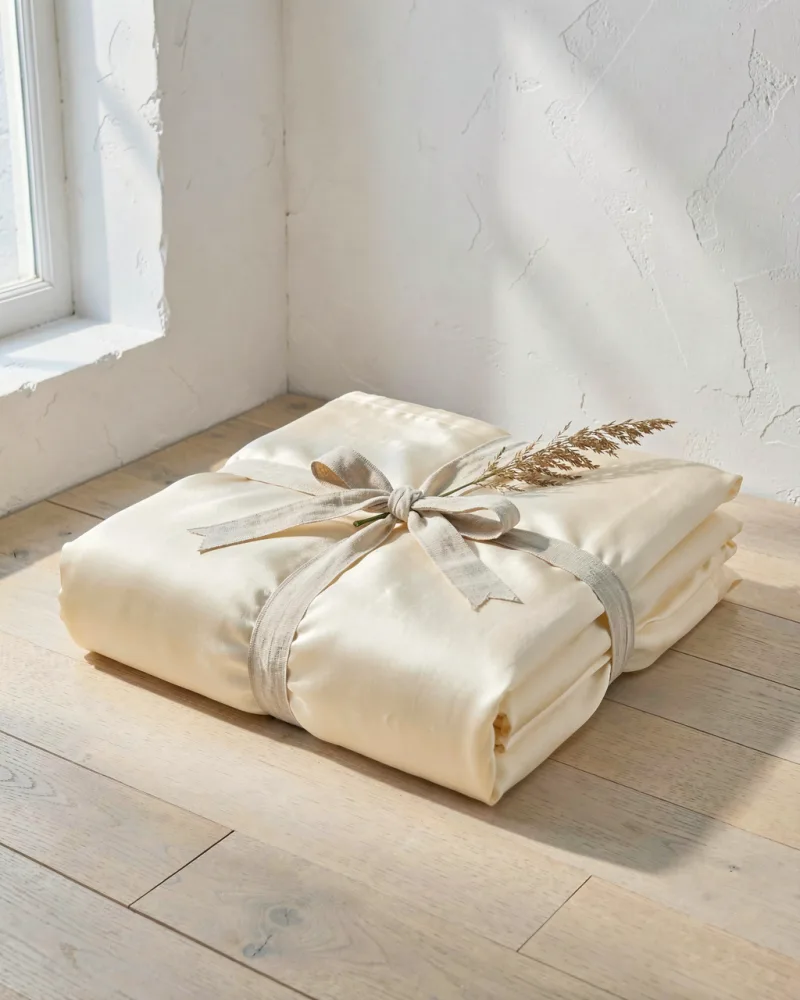 Cloud Egyptian Sateen Sheet Set — gift wrapped