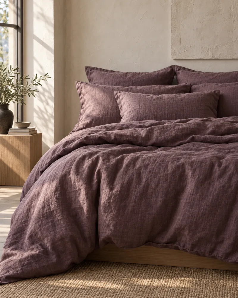 Serenity Stonewashed Linen Bedding Set — room