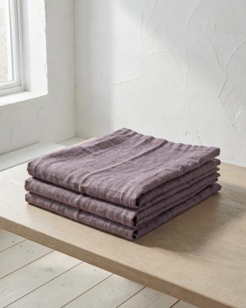 Serenity Linen Sheet Set — folded