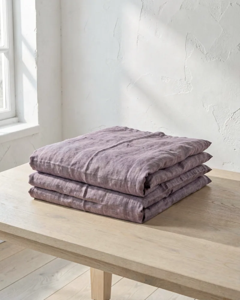 Serenity Linen Duvet Cover — folded