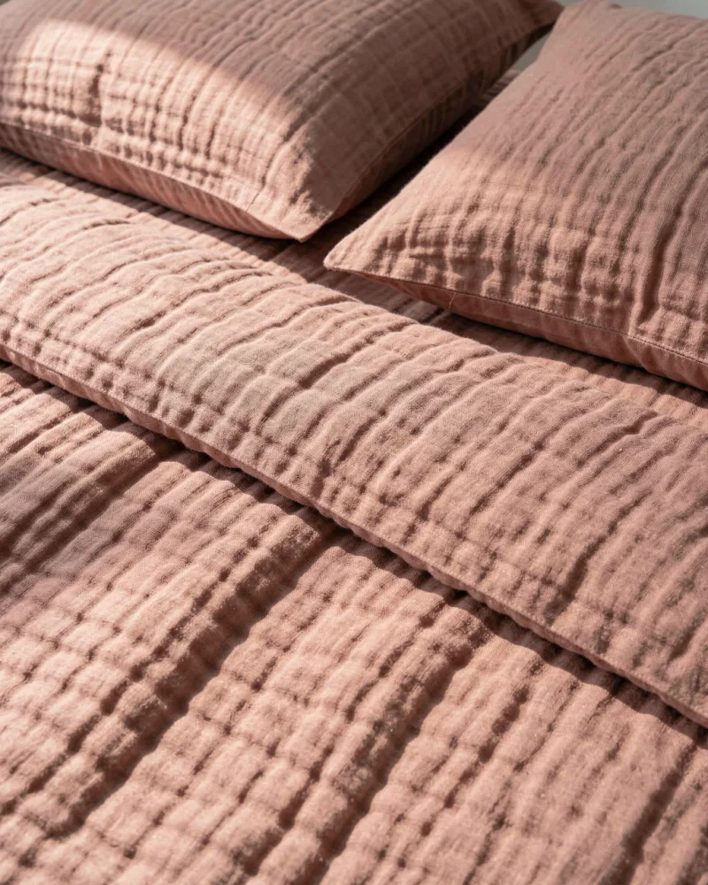 Mistral Double Gauze Bedding Set — fabric close up