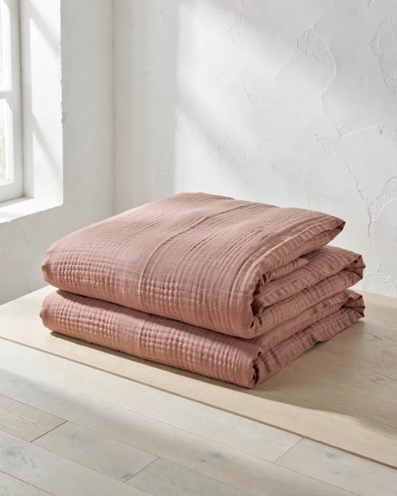 Mistral Double Gauze Bedding Set — folded