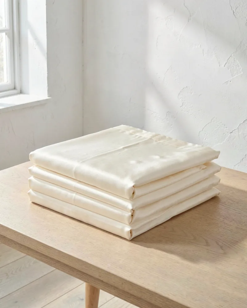 Cloud Egyptian Sateen Sheet Set — folded
